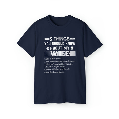 5 Things You Should Know About My Wife Funny Husband Shirts - TeesTopia